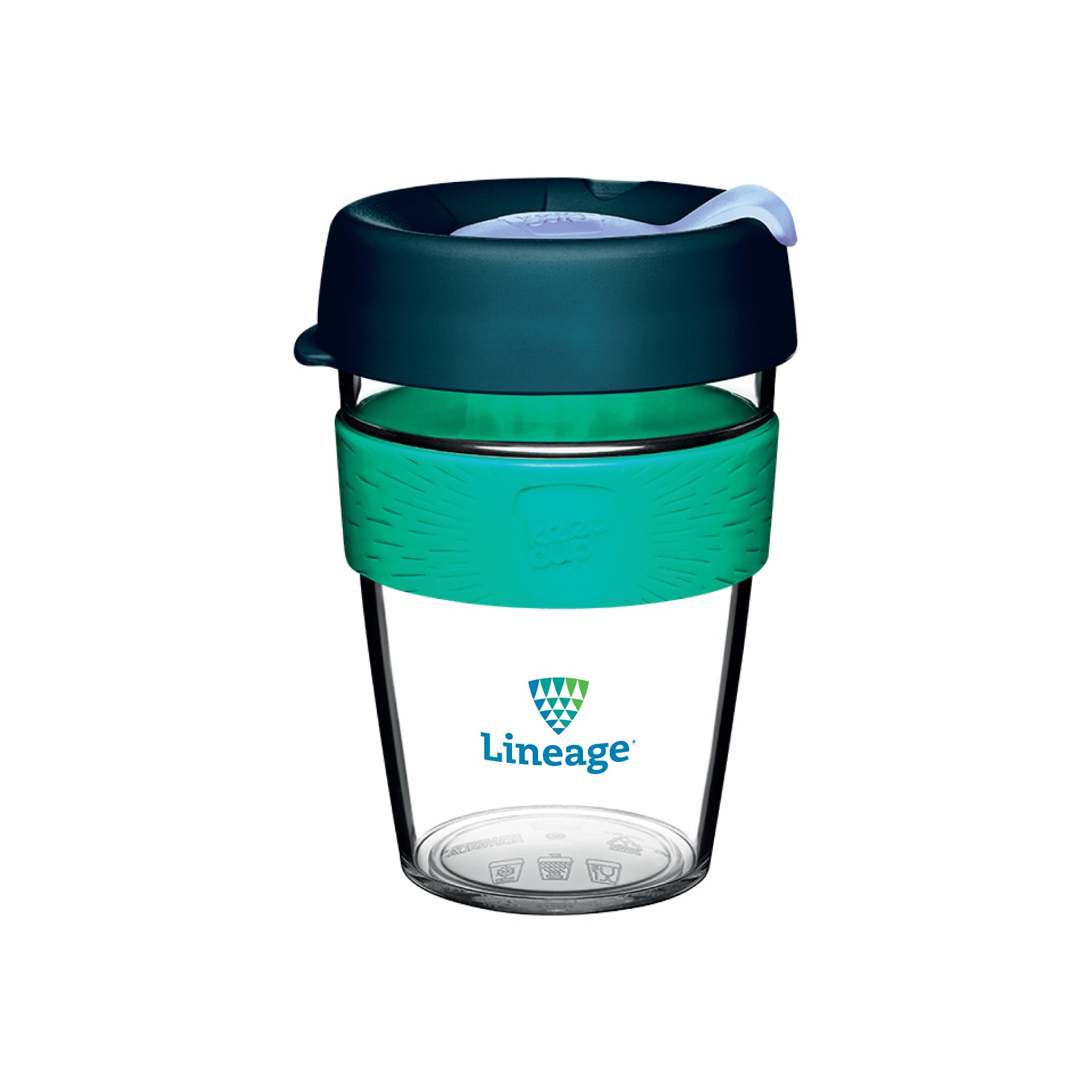KeepCup Brew 12oz Glass Reusable Coffee Cup Personalised & Branded