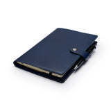 Personalised Royal Navy Leather A5 Notebook + Pen by CarveOn Ireland