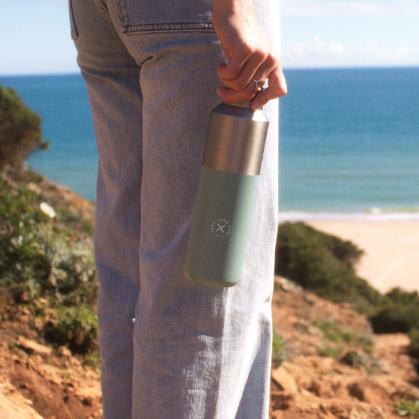 Fluid RCS certified recycled steel water bottle