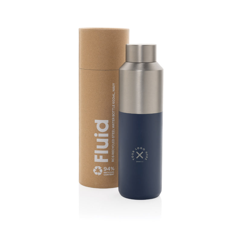 Fluid RCS certified recycled steel water bottle
