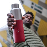 Fluid RCS certified recycled steel water bottle