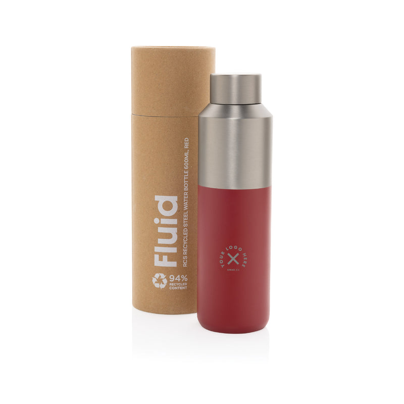 Fluid RCS certified recycled steel water bottle